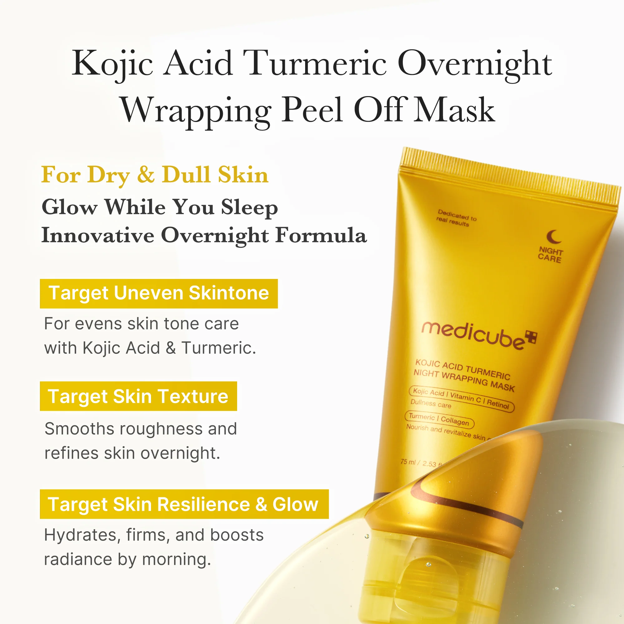 Kojic Acid Turmeric Overnight Wrapping Mask - Image 6
